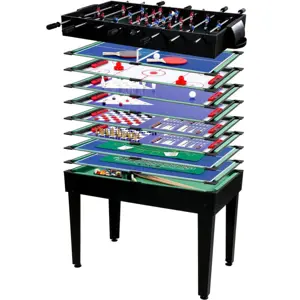 Produkt 26502 GAMESPLANET® Multifunkční herní stůl 15 v 1 - černý