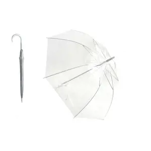 Produkt Deštník průhledný bílý plast/kov 82cm v sáčku