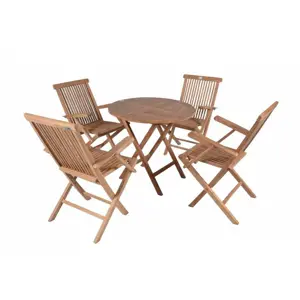 Produkt Divero 2299 Zahradní venkovní nábytek z týkového dřeva s opěrkami