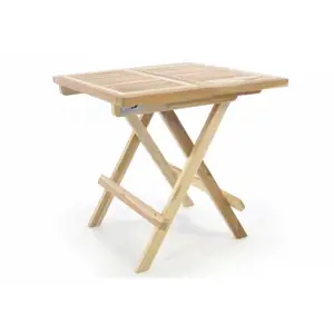 Produkt DIVERO 47271 Skládací zahradní stolek - týkové dřevo neošetřené - 50 cm