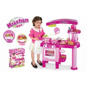 Produkt G21 24513 Dětská kuchyňka velká s příslušenstvím růžová