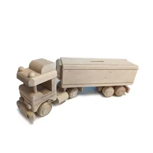 Gaboni 92246 Dřevěný kamion s pokladničkou, 33 x 7 x 12 cm