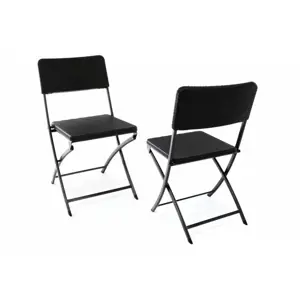 Produkt Garthen 37104 Sada 2 skládacích polyratanových židlí 80 x 40 cm