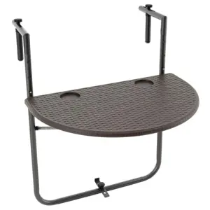 Produkt Garthen 66214 Závěsný sklopný stolek ratanového vzhledu, hnědý