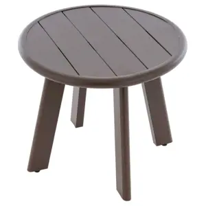 Produkt Garthen D70690 Kulatý hliníkový stolek, tmavě hnědý