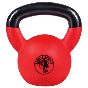 Produkt Gorilla Sports kettlebell činka, pogumovaný povrch, 18 kg