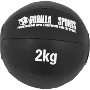 Produkt Gorilla Sports Kožený medicinbal, 2 kg, černý