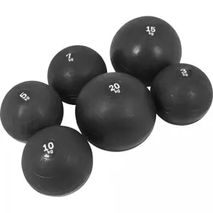 Produkt Gorilla Sports Sada slamball medicinbalů, černá, 6 ks, 60 kg