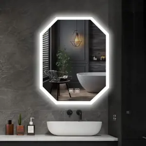 Produkt IREDA Koupelnové zrcadlo s LED osvětlením, 80 x 60 cm