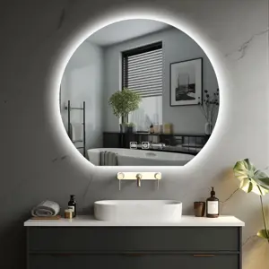 Produkt IREDA Koupelnové zrcadlo s LED osvětlením, kulaté, 50 cm