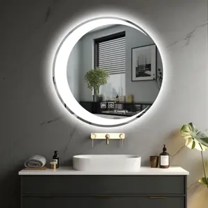 Produkt IREDA Koupelnové zrcadlo s LED osvětlením, kulaté, 70 cm