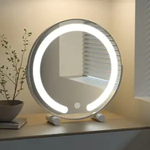 Produkt Ireda Stolní LED Zrcadlo s dotykovým ovládáním, 30x30cm