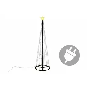 Produkt Nexos 47224 Vánoční dekorace - světelná pyramida stromek - 240 cm teple bílá