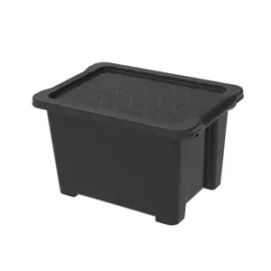 Produkt Rotho 92359 ROTHO Úložný box s víkem EVO EASY 15 L, plast, černý