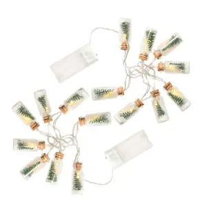 Produkt Sada Vánoční dekorace 8 LED, skleničky se stromky 2 řetězy