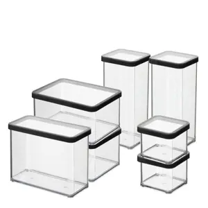 Produkt Set krabiček Loft, černý, 7 ks
