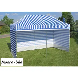 Produkt Tradgard PROFI STEEL 56459 Zahradní párty stan  3 x 3 - modro-bílá pruhovaná