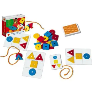Produkt Tvary, barvy, paměť společenská hra naučná v krabici 20x18x5cm