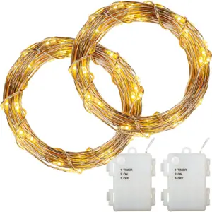 Produkt VOLTRONIC® Sada 2 kusů světelných drátů - 200 LED, teplá bílá