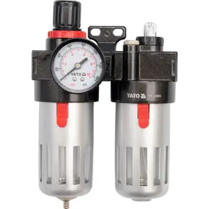 Produkt Yato Regulátor tlaku vzduchu 1/4", max. 0,93MPa, s filtrem (90ccm) a přimazáváním (60ccm)