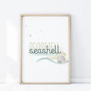 lovel.cz Plakát Ocean - Nápis Seashell P395