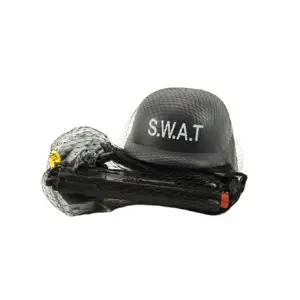 Produkt Teddies Sada SWAT helma+pistole na setrvačník s doplňky plast v síťce