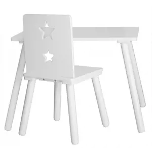 Produkt lovel.cz Dětský designový stolek dřevěný bílý