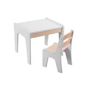 lovel.cz SET dětský stolek + 1 židle - bílá/dřevo